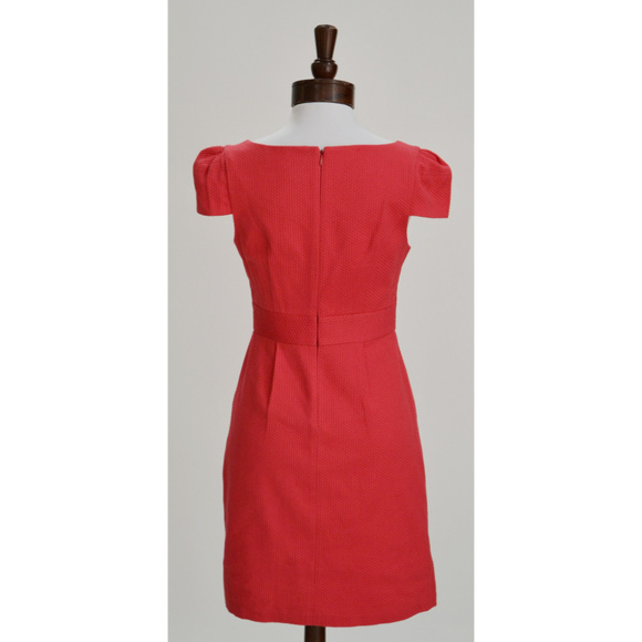 NWT Max Cleo Dress Coral Sheath Cotton Size 10 - Picture 7 of 7